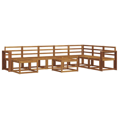 Set di divani da esterno 9 pcs Naturale