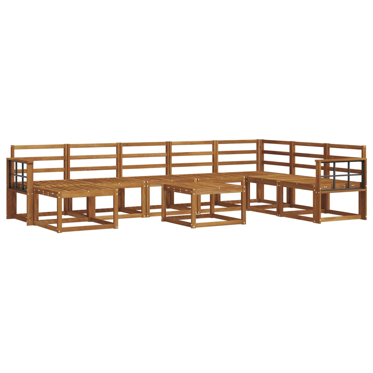 Set di divani da esterno 9 pcs Naturale