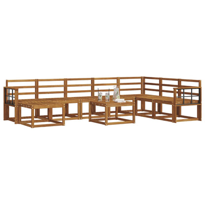 Set di divani da esterno 9 pcs Naturale