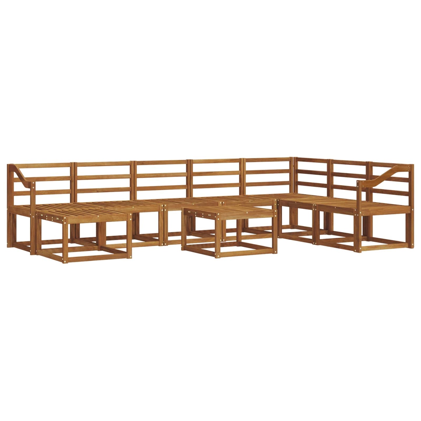 Set di divani da esterno 9 pcs Naturale