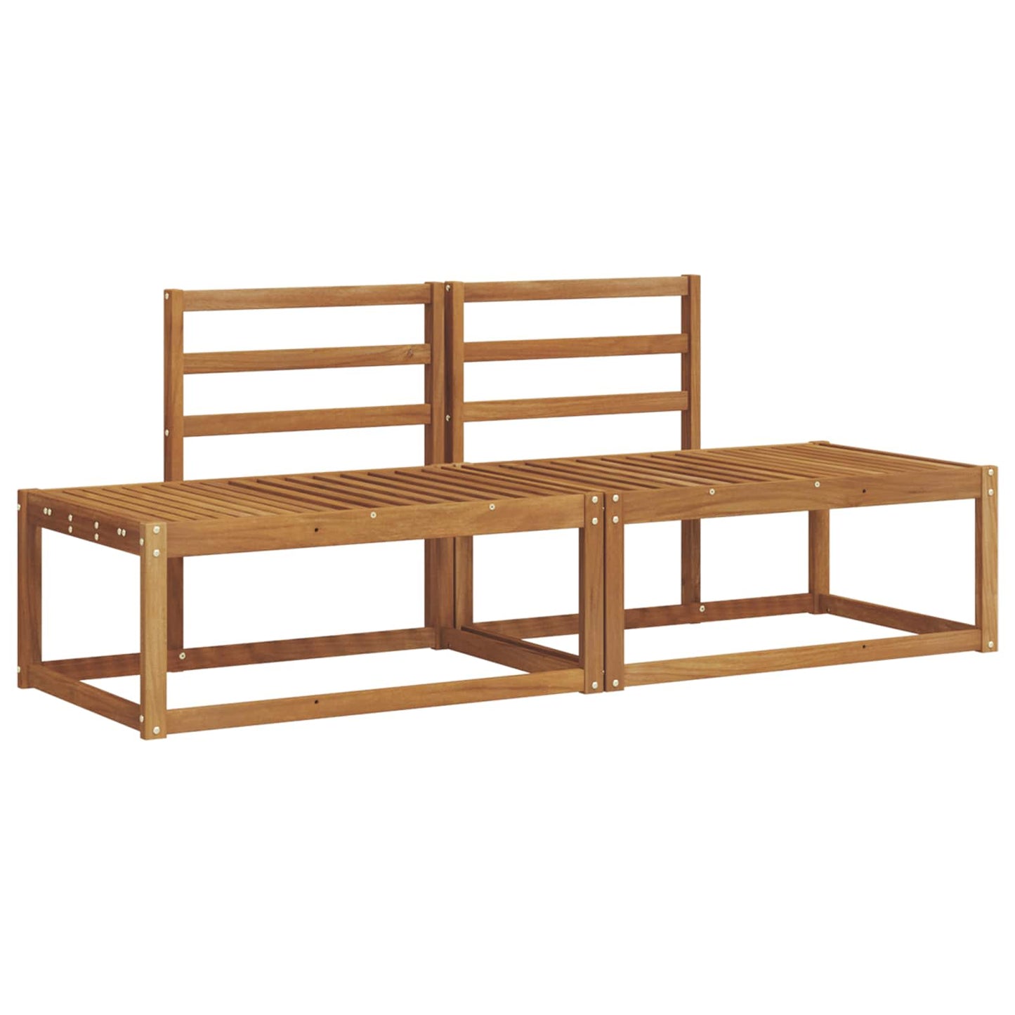 Set di divani da esterno 2 pcs Naturale 182,5 x 63 x 73 cm