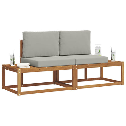 Set di divani da esterno con cuscino 2 pcs Naturale