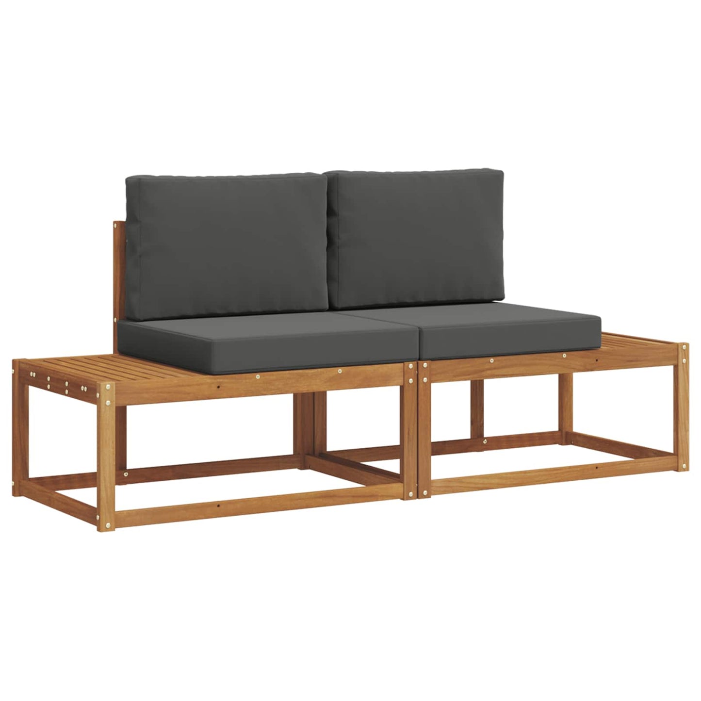 Set di divani da esterno con cuscino 2 pcs Naturale
