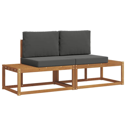 Set di divani da esterno con cuscino 2 pcs Naturale