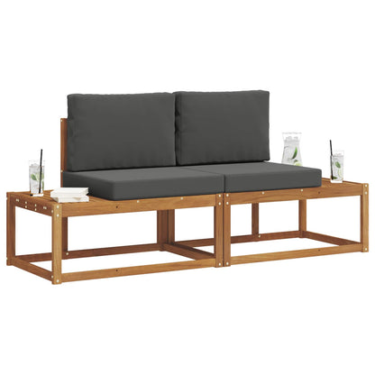Set di divani da esterno con cuscino 2 pcs Naturale