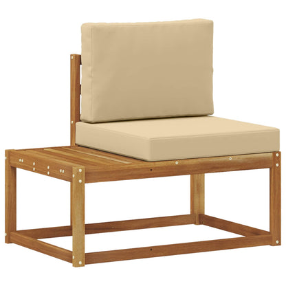Set di divani da esterno con cuscino 3 pcs Naturale