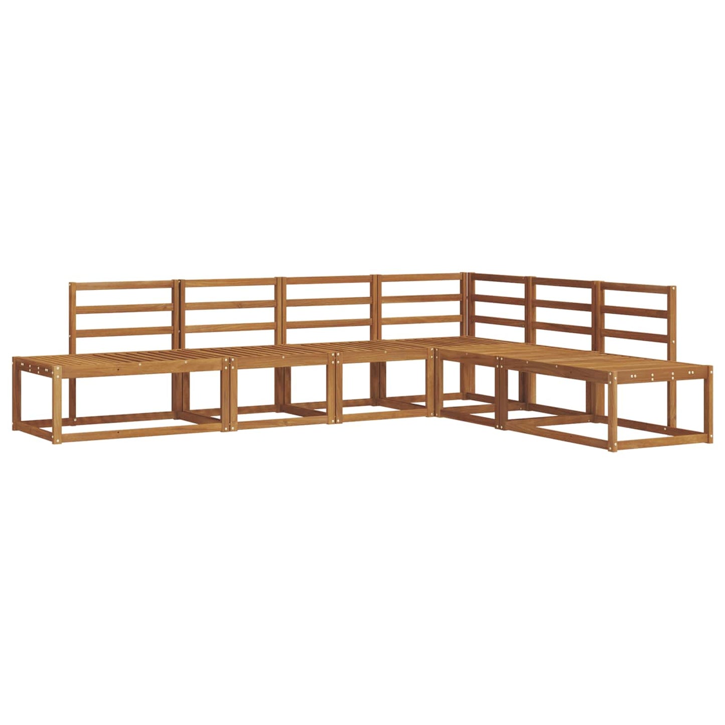 Set di divani da esterno 6 Pezzo Naturale