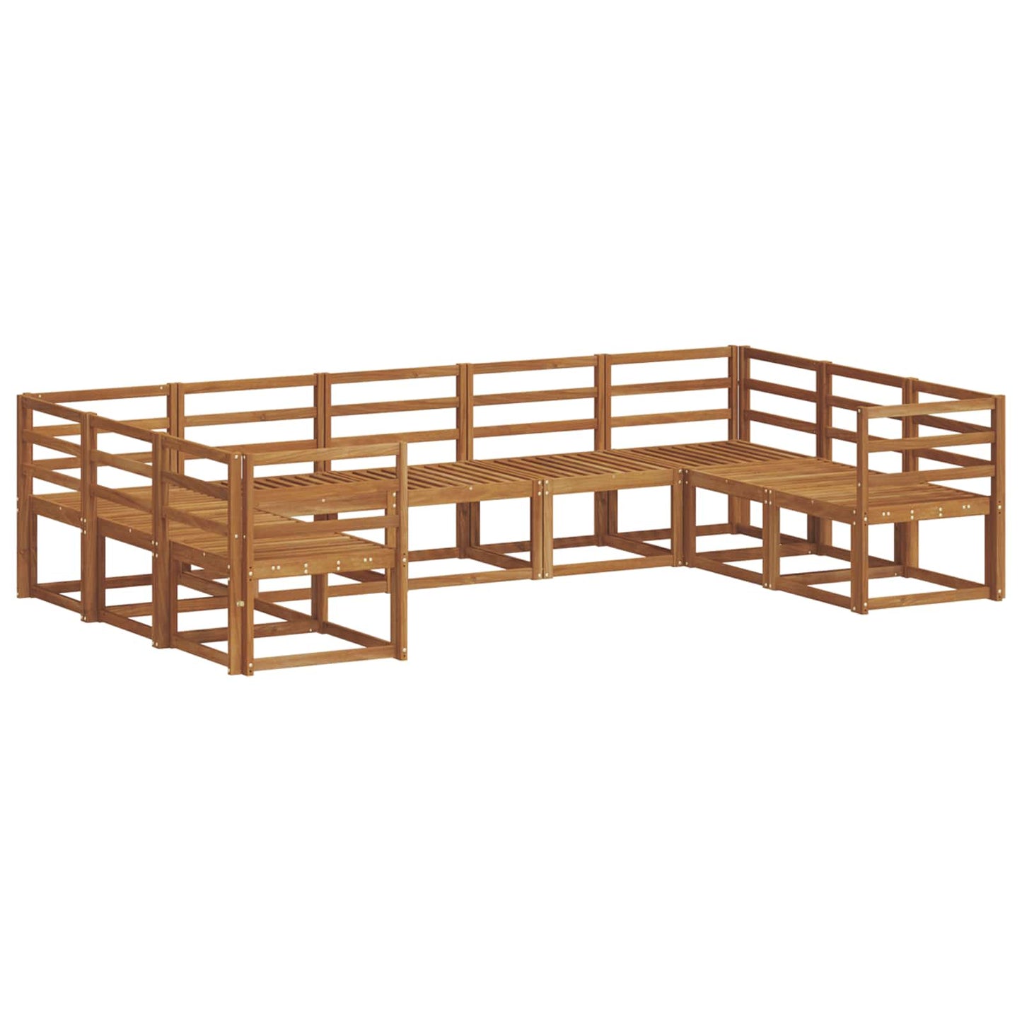 Set di divani da esterno 9 pcs Naturale