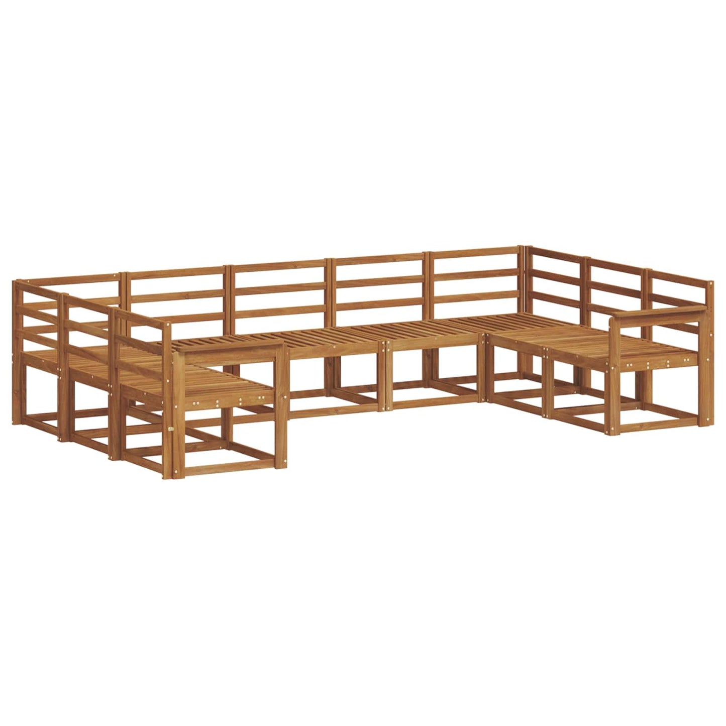 Set di divani da esterno 9 pcs Naturale