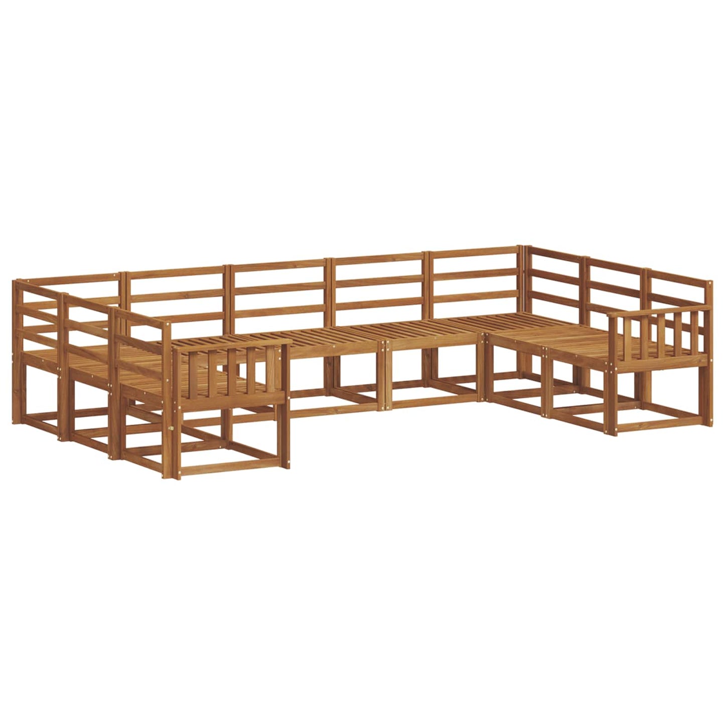 Set di divani da esterno 9 pcs Naturale