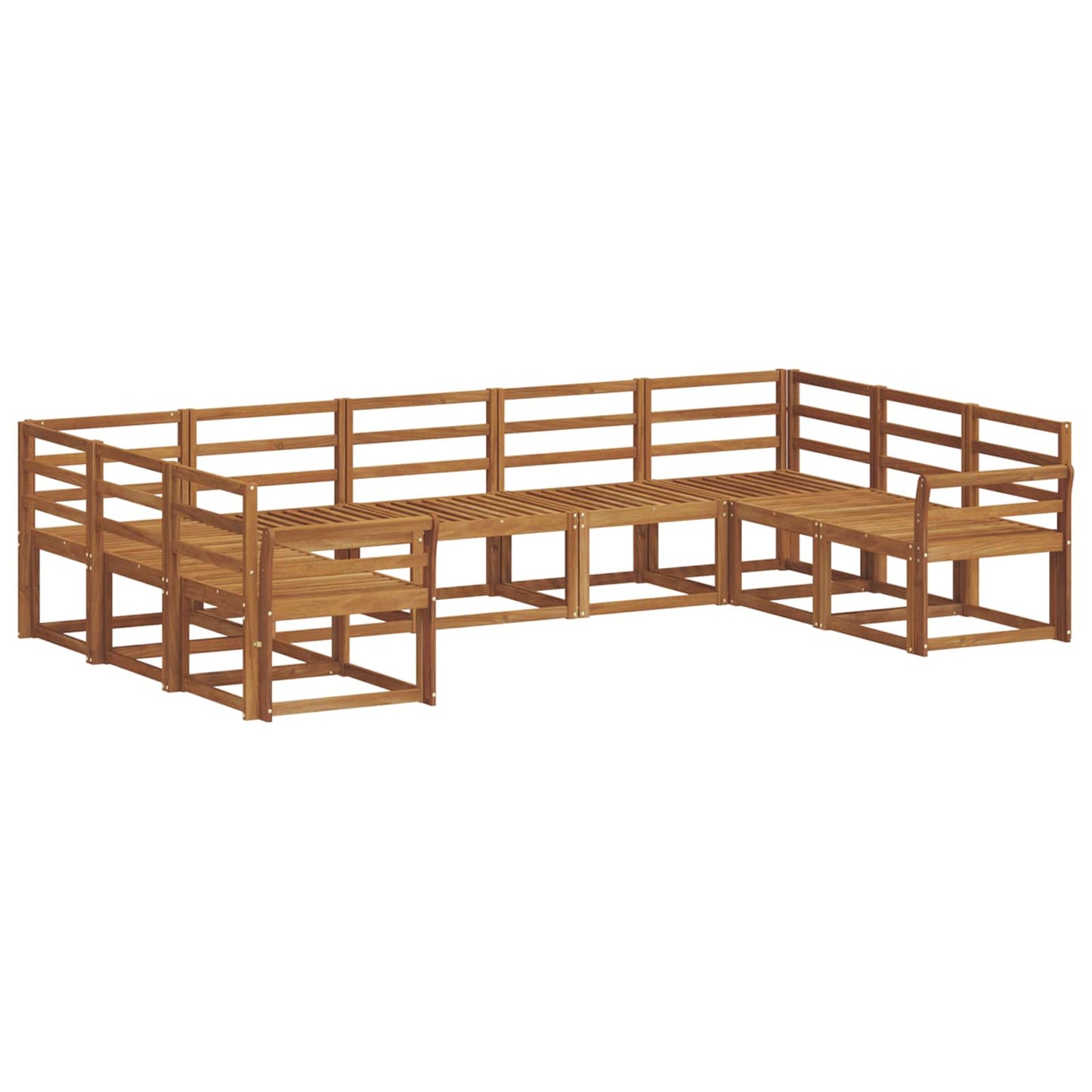Set di divani da esterno 9 pcs Naturale