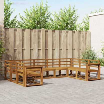 Set di divani da esterno 9 pcs Naturale