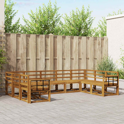 Set di divani da esterno 9 pcs Naturale