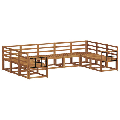 Set di divani da esterno 9 pcs Naturale