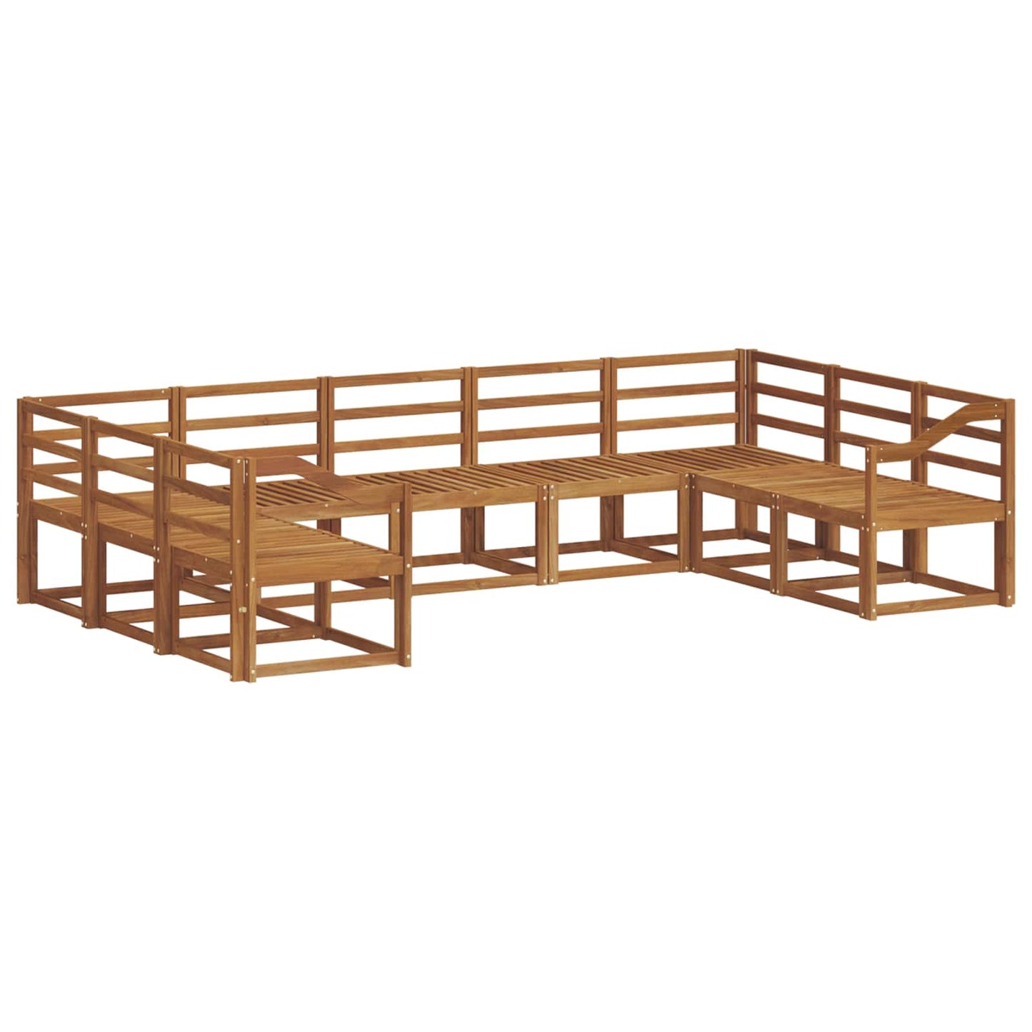 Set di divani da esterno 9 pcs Naturale