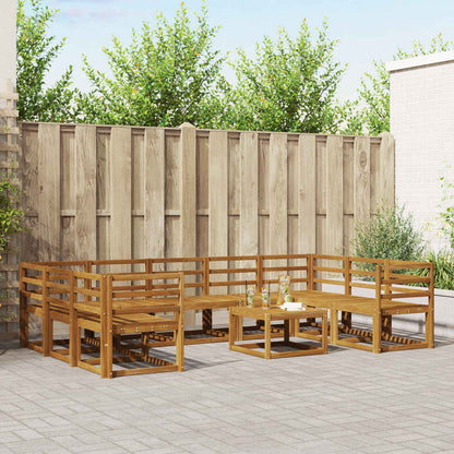 Set di divani da esterno 10 pcs Naturale