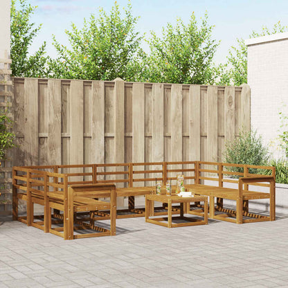 Set di divani da esterno 10 pcs Naturale