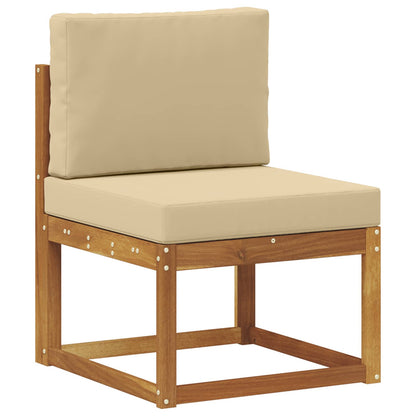 Set di divani da esterno con cuscino 10 pcs Naturale e Beige