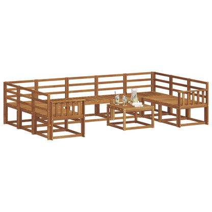 Set di divani da esterno 10 pcs Naturale