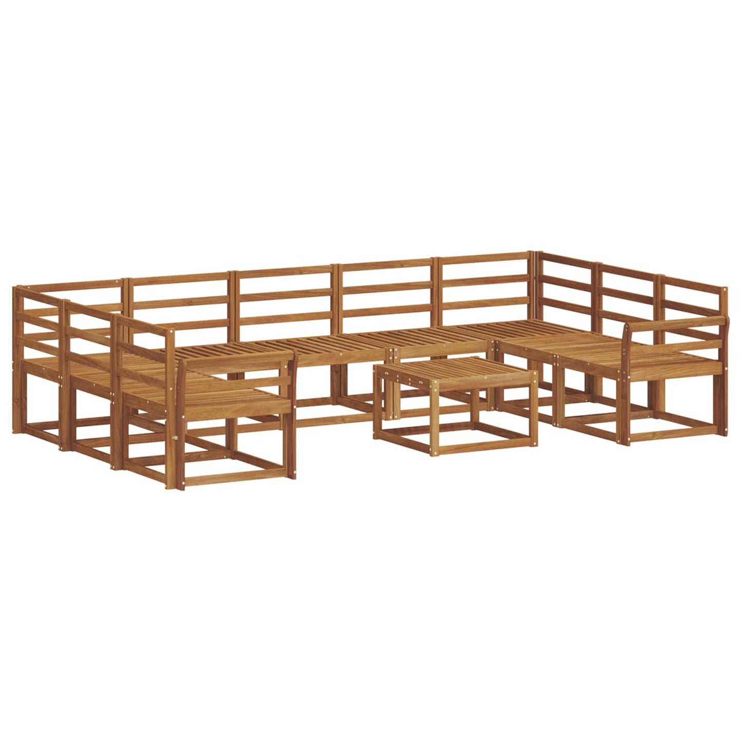 Set di divani da esterno 10 pcs Naturale