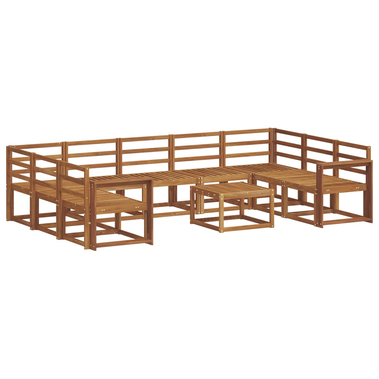 Set di divani da esterno 10 pcs Naturale