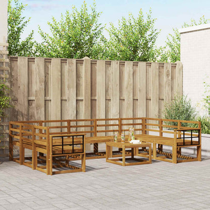 Set di divani da esterno 10 pcs Naturale