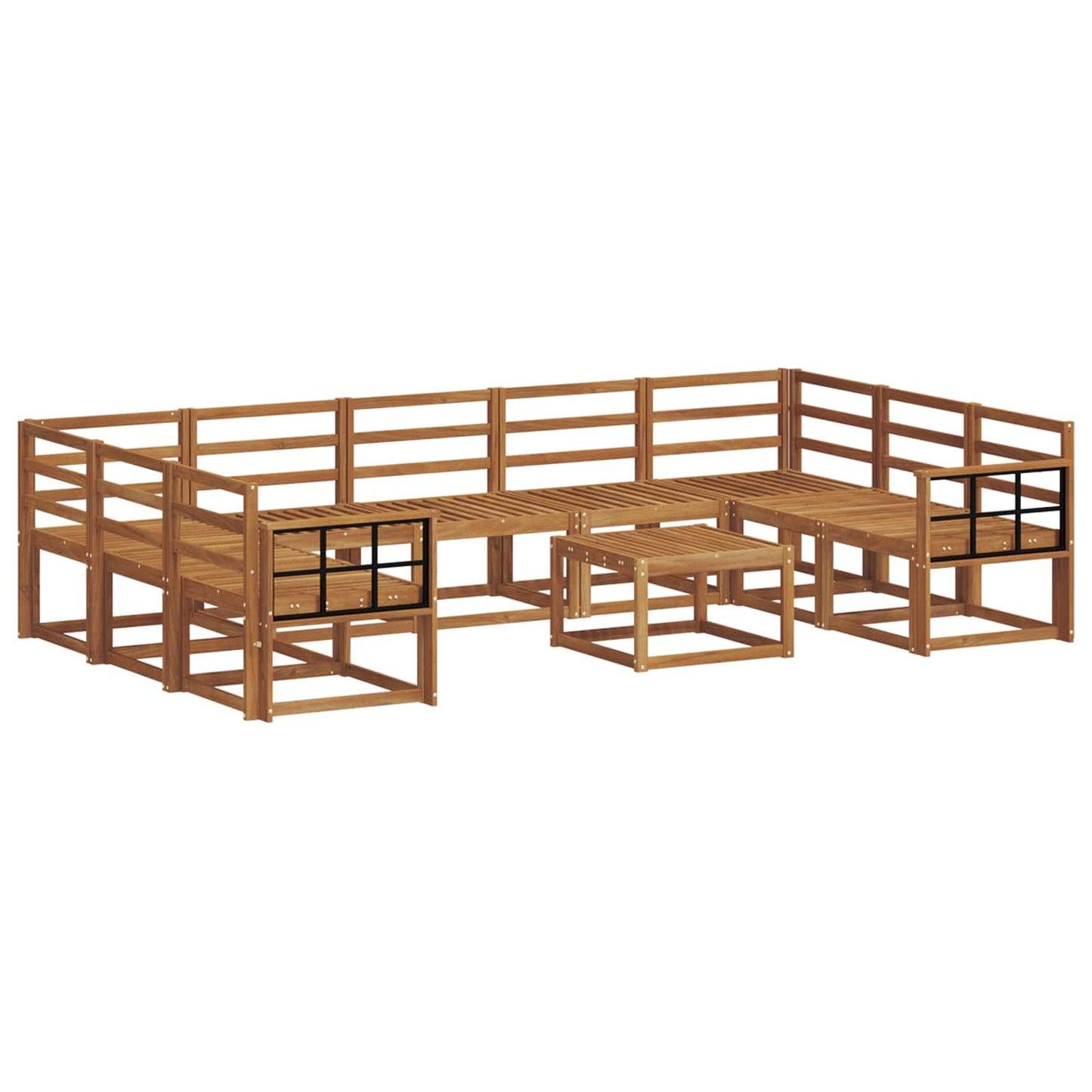 Set di divani da esterno 10 pcs Naturale