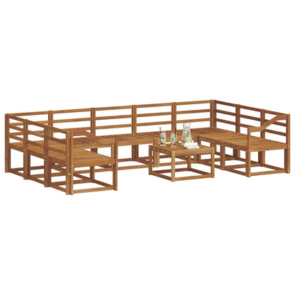 Set di divani da esterno 10 pcs Naturale