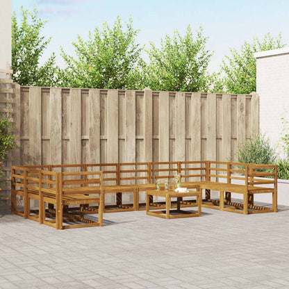 Set di divani da esterno 11 pcs Naturale
