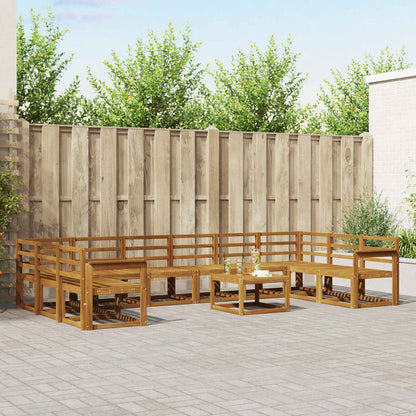 Set di divani da esterno 11 pcs Naturale