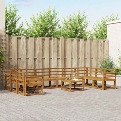 Set di divani da esterno 11 pcs Naturale