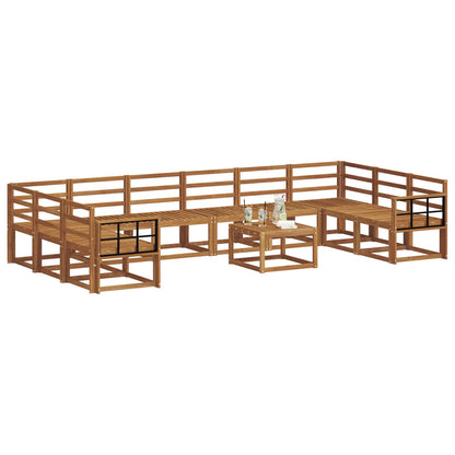 Set di divani da esterno 11 pcs Naturale