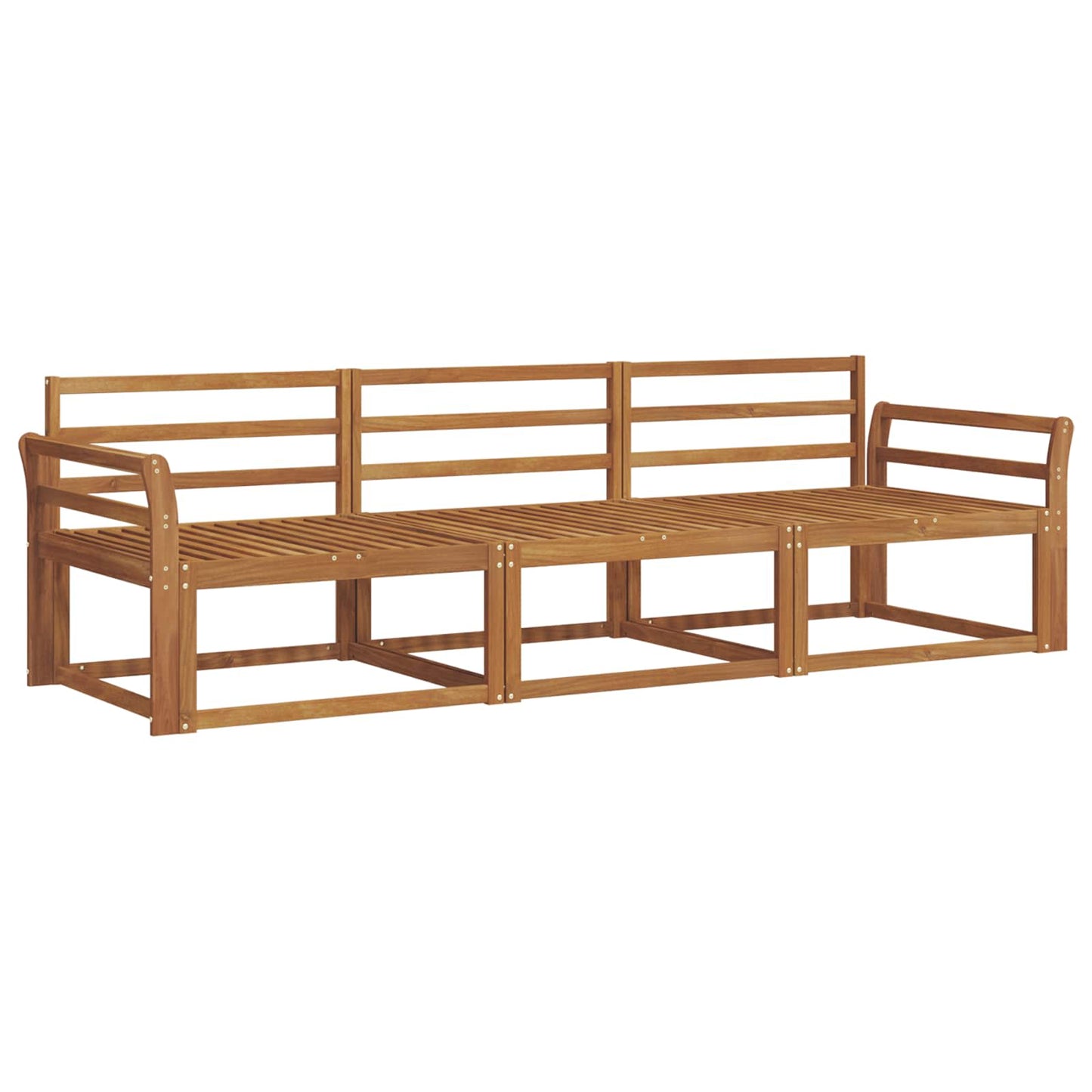 Set di divani da esterno 3 pcs Naturale