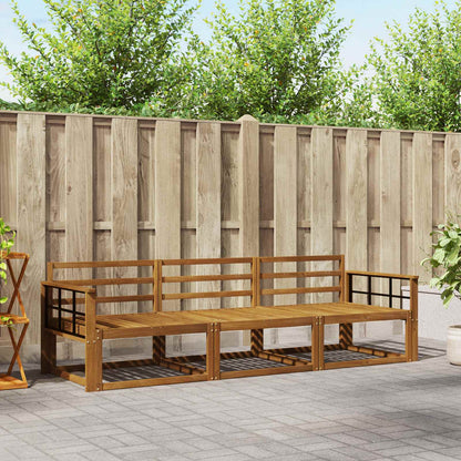 Set di divani da esterno 3 pcs Naturale
