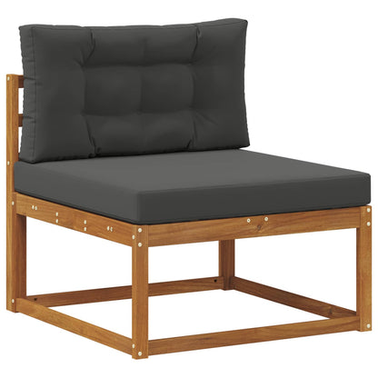 Set di divani da esterno con cuscino 8 pcs Naturale e Antracite