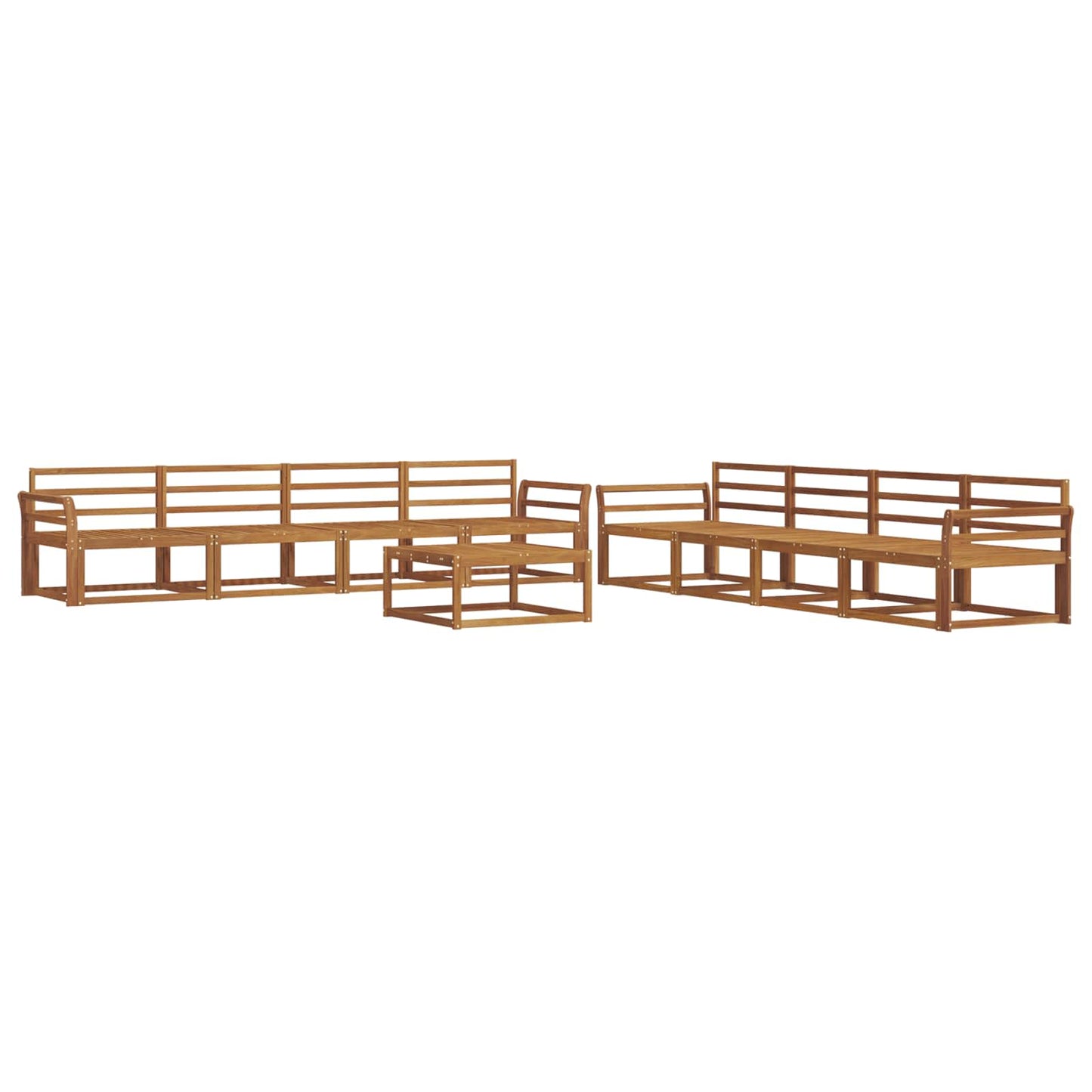 Set di divani da esterno 9 pcs Naturale