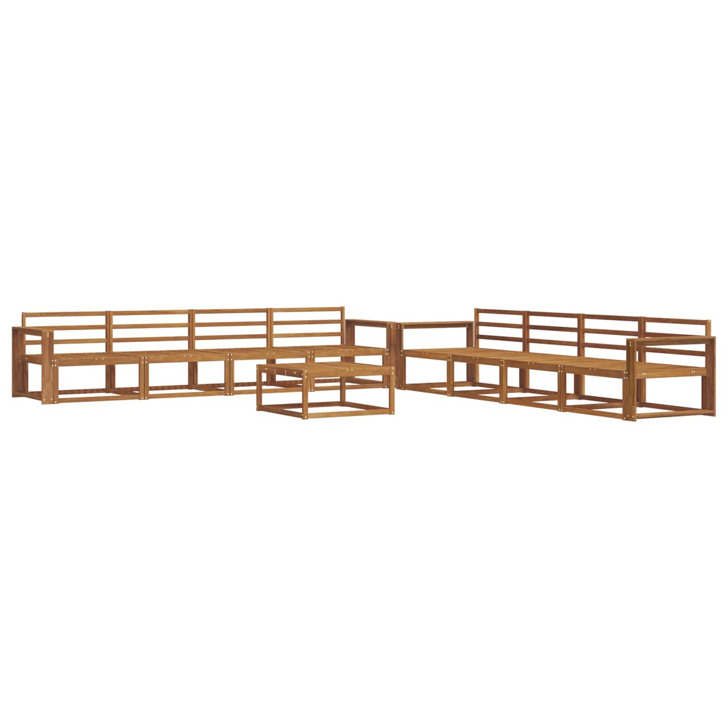 Set di divani da esterno 9 pcs Naturale
