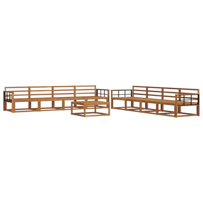 Set di divani da esterno 9 pcs Naturale
