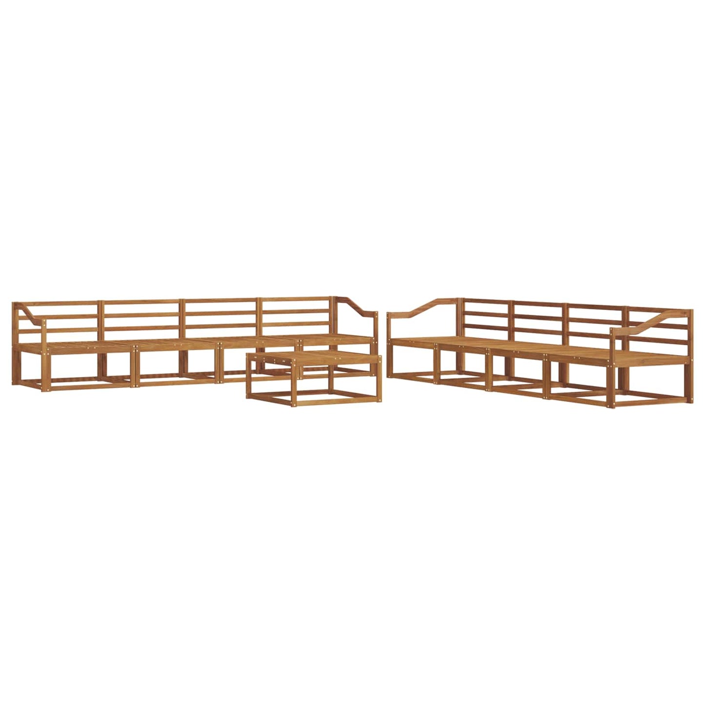 Set di divani da esterno 9 pcs Naturale