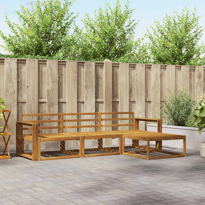 Set di divani da esterno 4 pcs Naturale