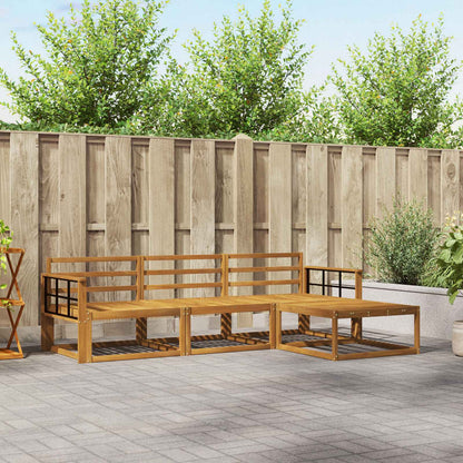 Set di divani da esterno 4 pcs Naturale
