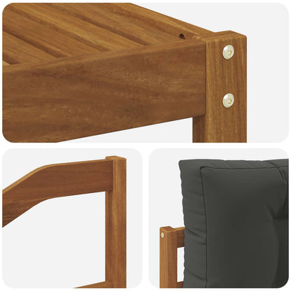 Set di divani da esterno con cuscino 5 pcs Naturale e Antracite