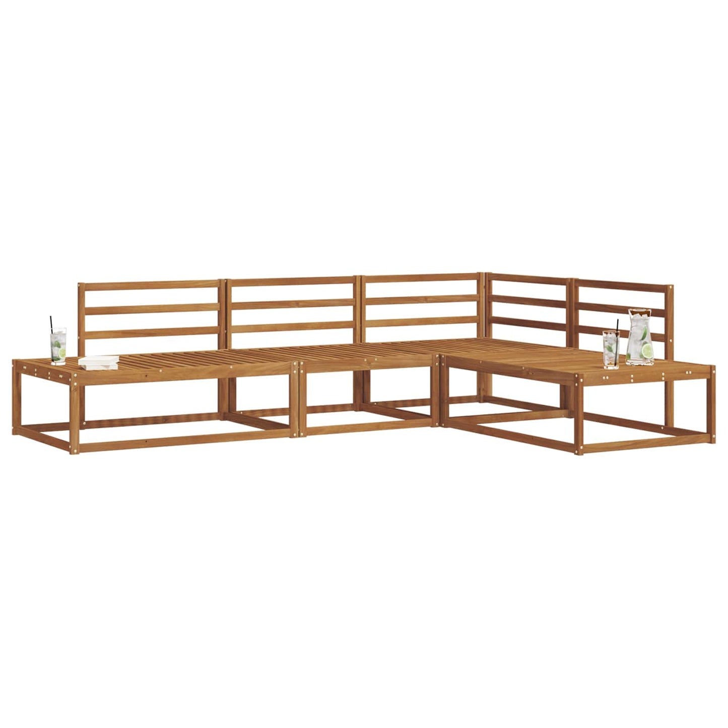 Set di divani da esterno 4 Pezzo Naturale