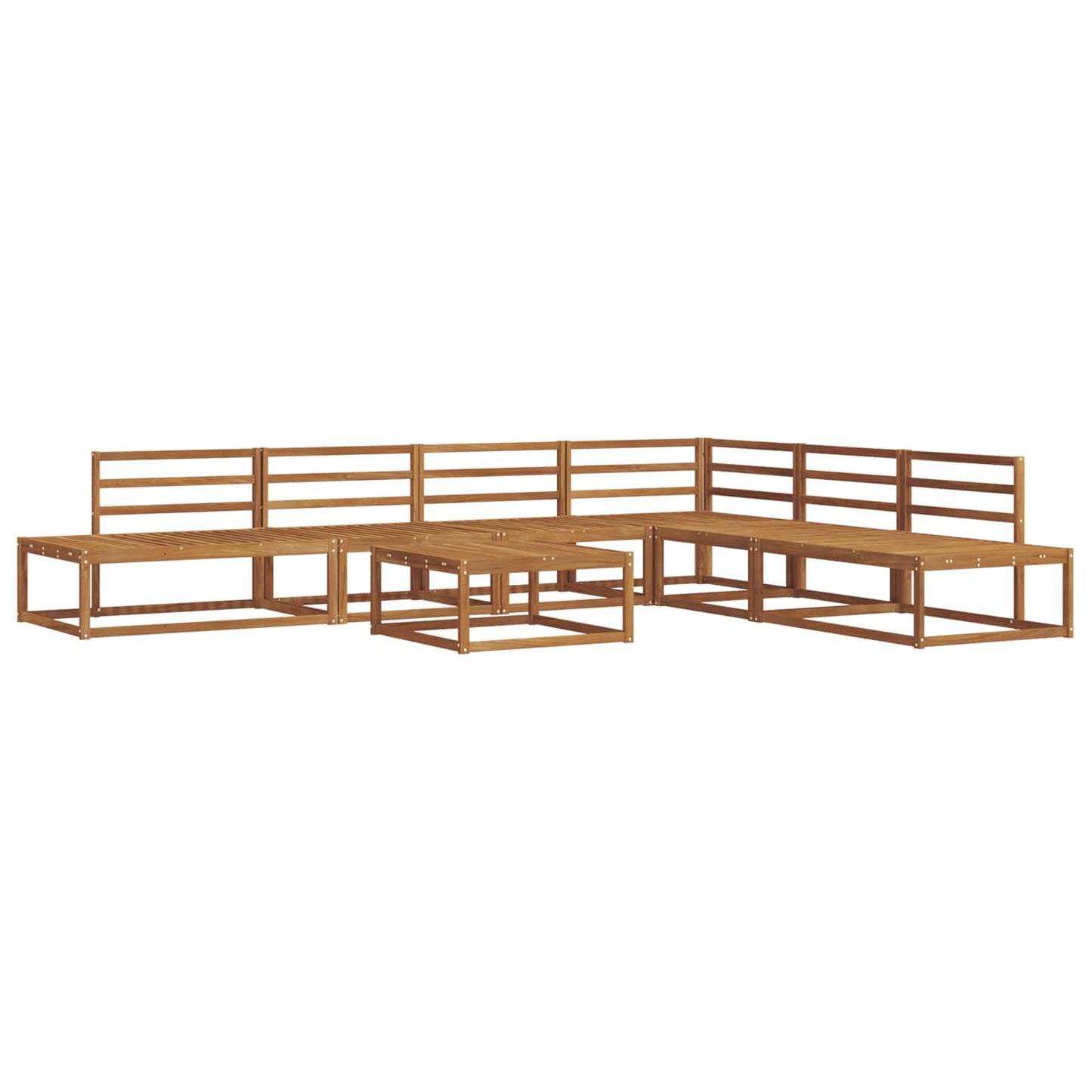 Set di divani da esterno 7 Pezzo Naturale