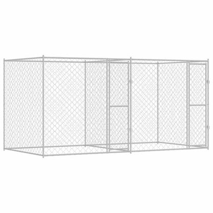 Gabbia per cani Argento 400 x 200 x 200 cm Acciaio zincato
