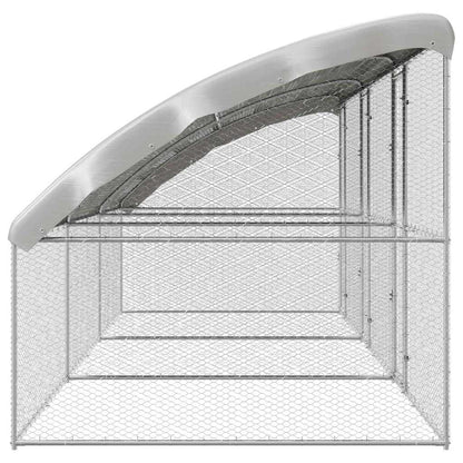 Gabbia per polli 3 pcs Argento 600 x 200 x 198,5 cm