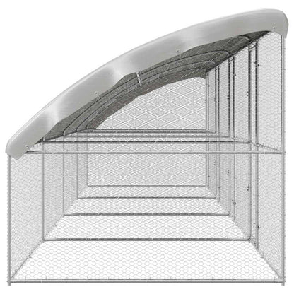 Gabbia per polli 4 pcs Argento 800 x 200 x 198,5 cm