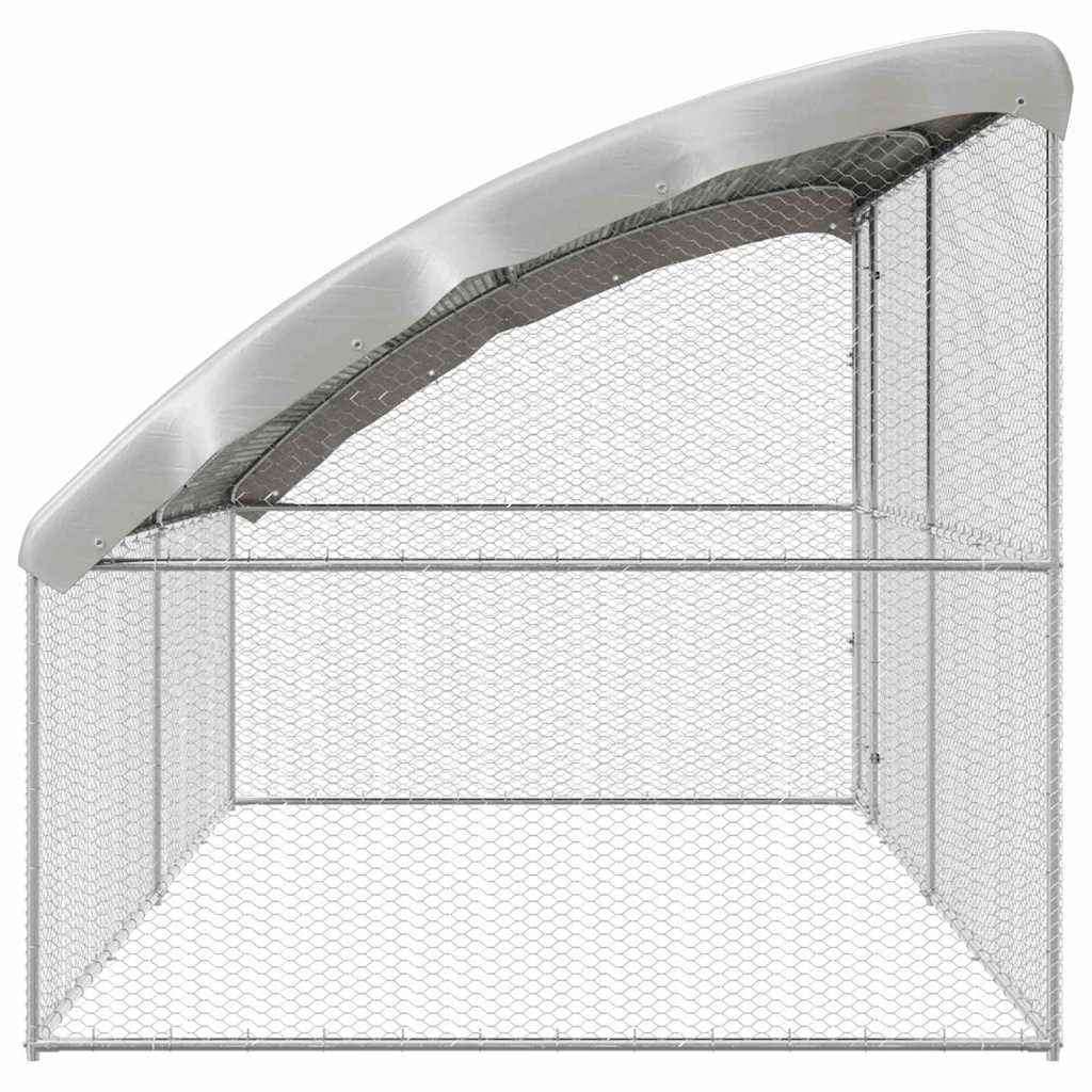 Gabbia per polli 2 pcs Argento 400 x 200 x 198,5 cm