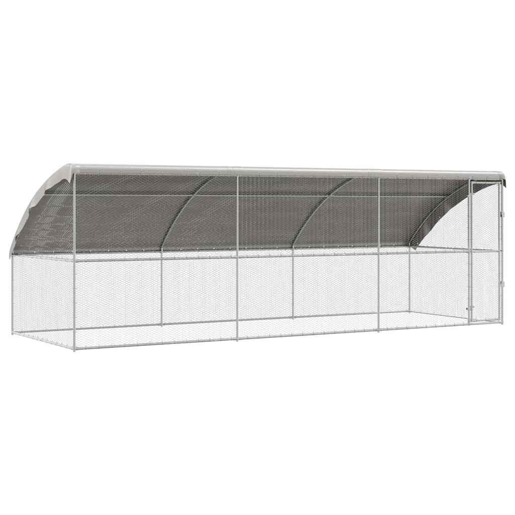 Gabbia per polli 3 pcs Argento 600 x 200 x 198,5 cm