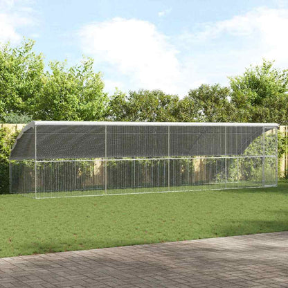Gabbia per polli 4 pcs Argento 800 x 200 x 198,5 cm